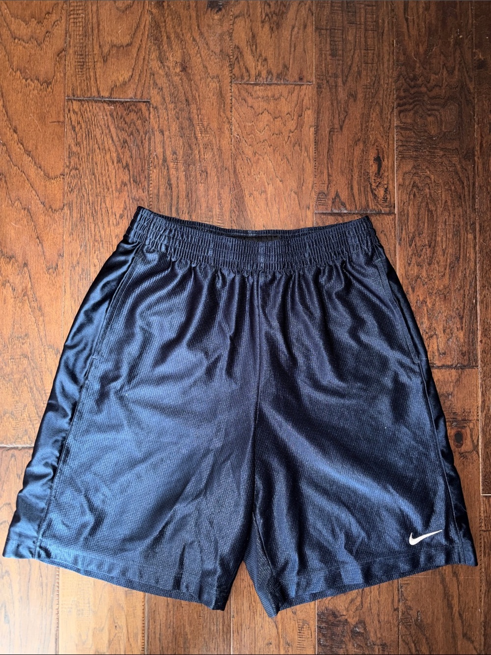 Nike Blue Athletic  Shorts with White Swoosh